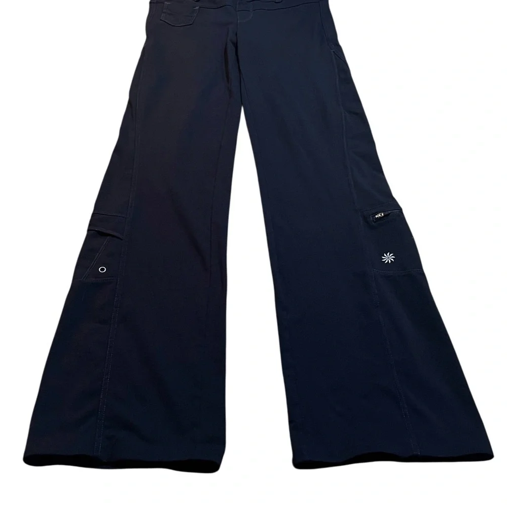 Athleta Black Pilayo Dipper Bootcut Activewear Pants Black Tall Size Small - Picture 3 of 8